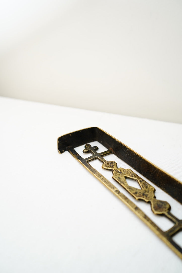 Antique English Mini Brass Riser