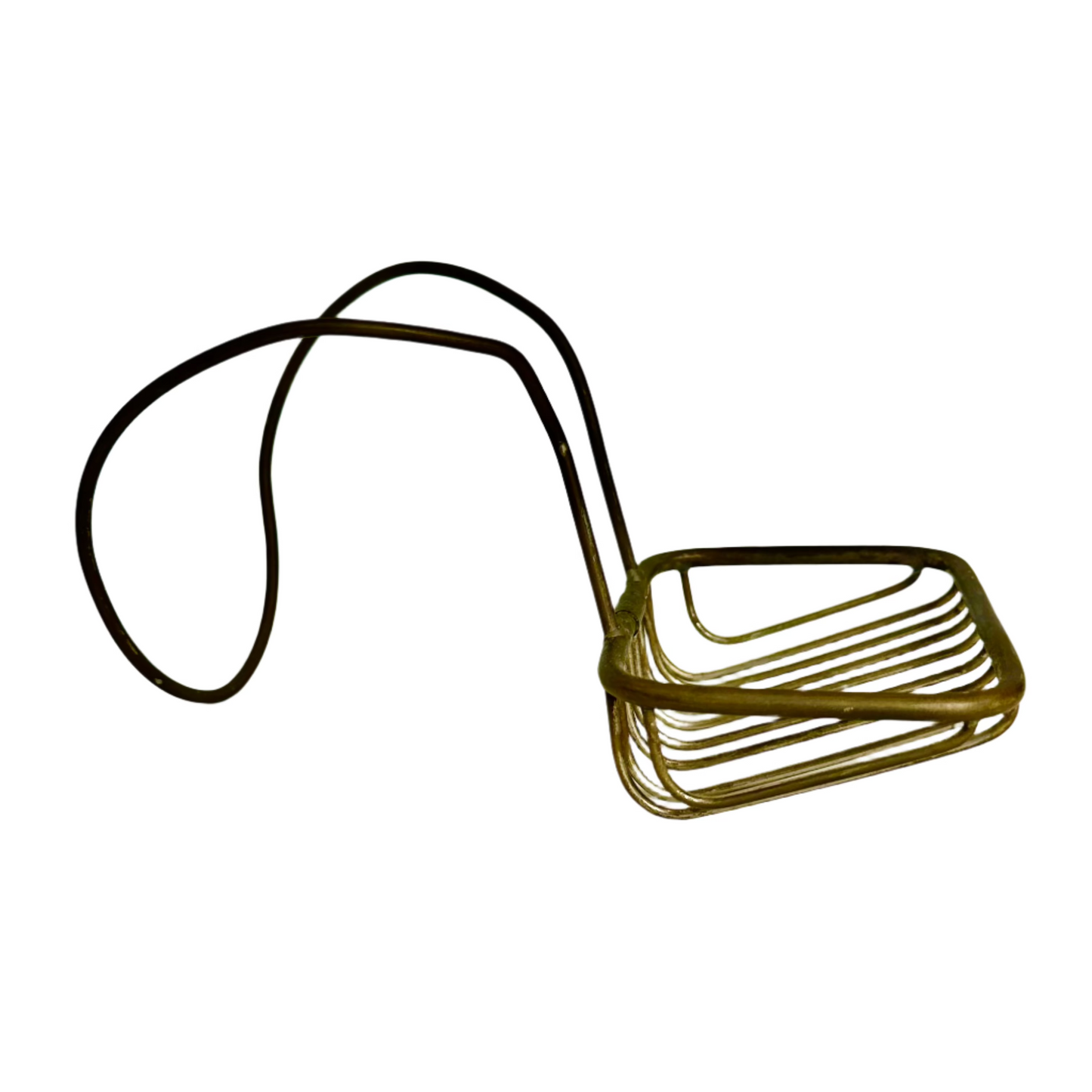 Antique Brass Tub-Mounted Soap Holder Basket