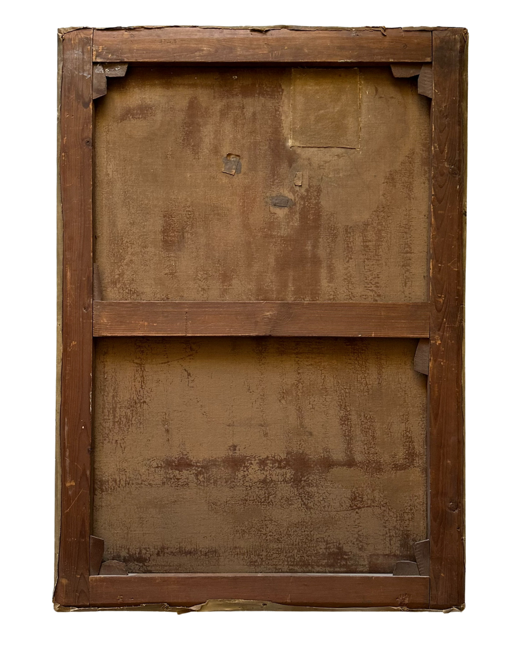 19th Century Game Hunt Rabbit Oil Painting, Large Unframed European Hunt Old Masters Oil Painting