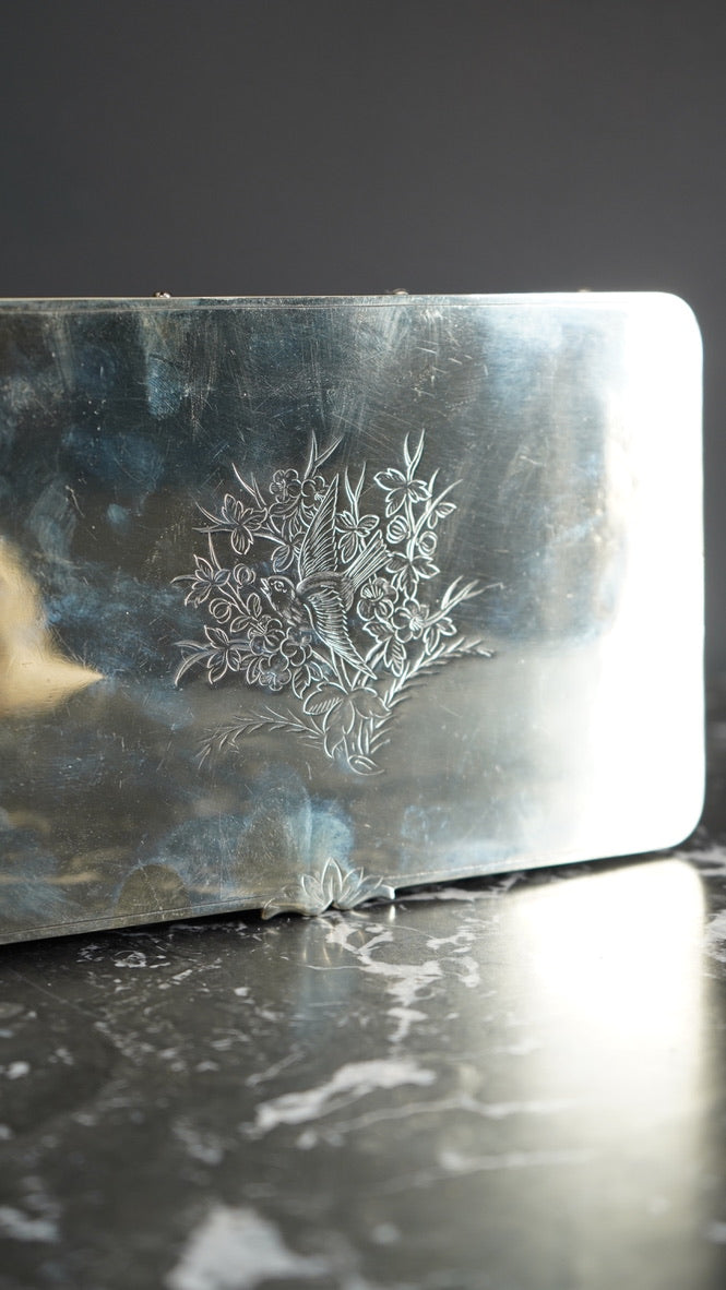 Antique English Oak and Silver-Plated Twin Tea Caddy | John Grinsell & Sons, c.1895–1910