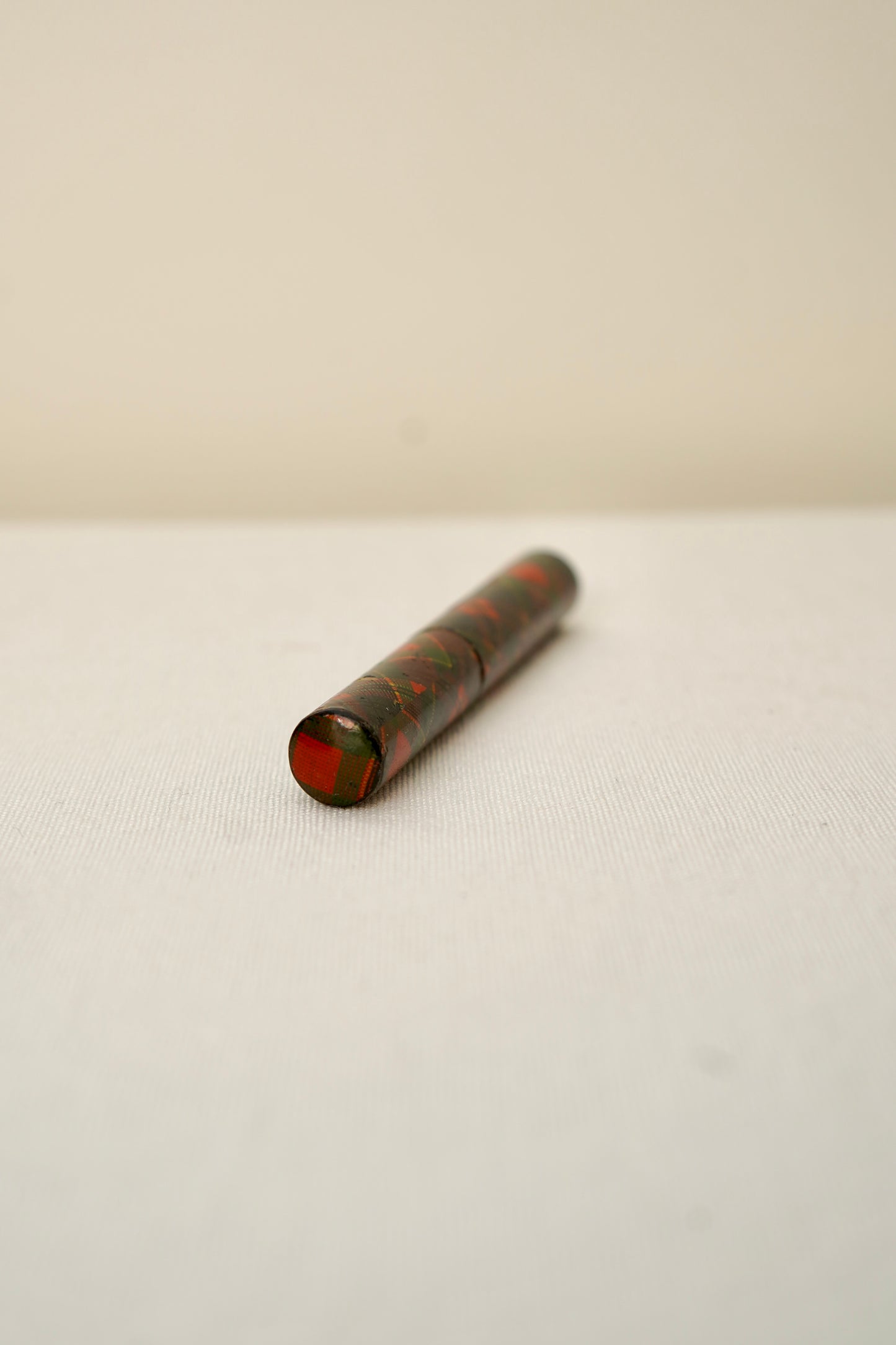 Victorian Scottish Tartanware Needle Case with Needles, McPherson Tartan, c. 1870–1900