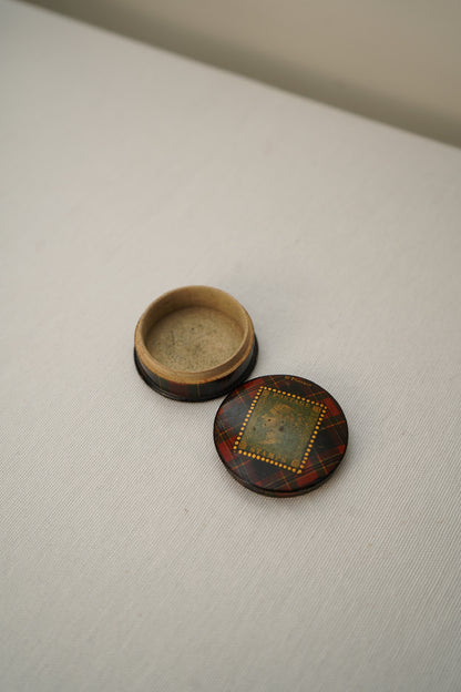 Victorian Scottish Tartanware Stamp Boxes with Queen Victoria Motifs, M'Lean