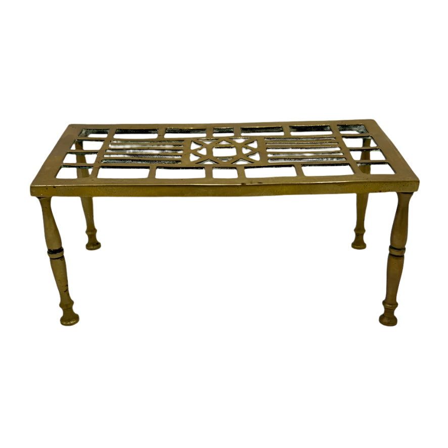 Small Antique English Brass Riser | Trivet