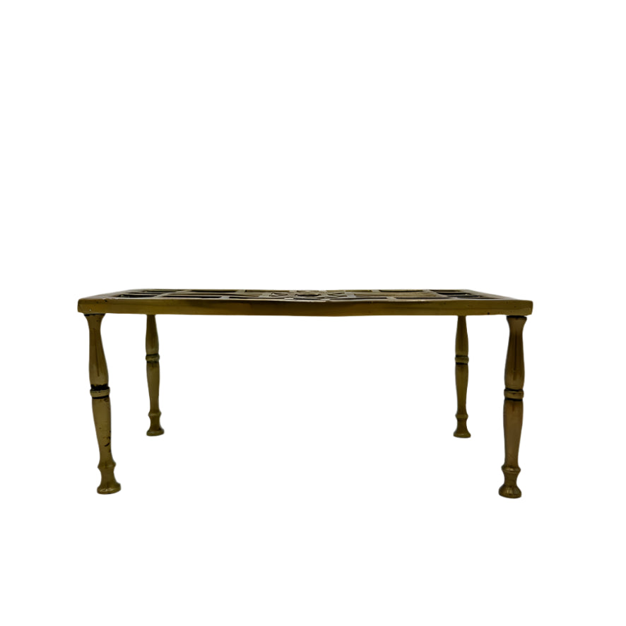 Small Antique English Brass Riser | Trivet