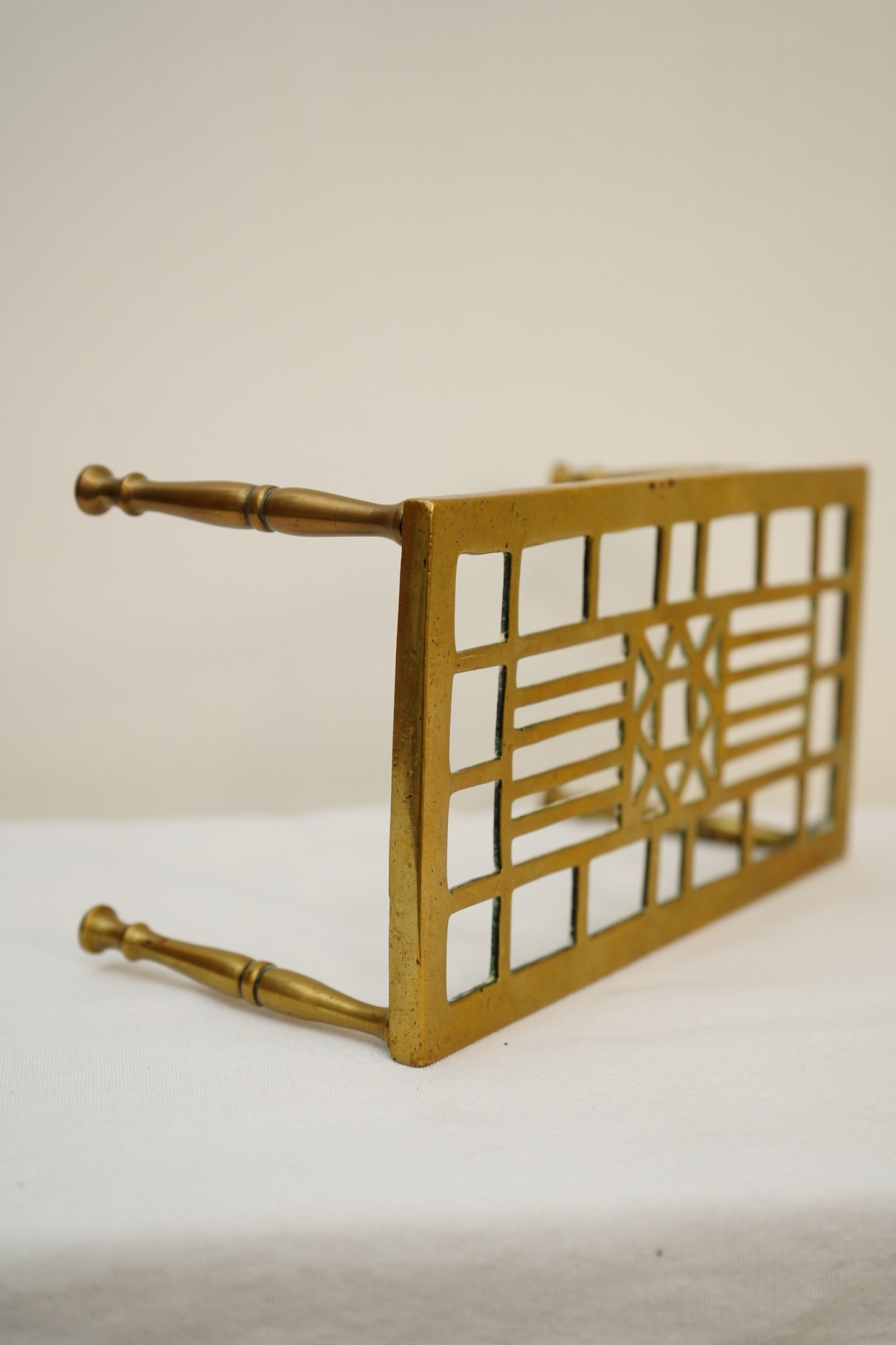Small Antique English Brass Riser | Trivet