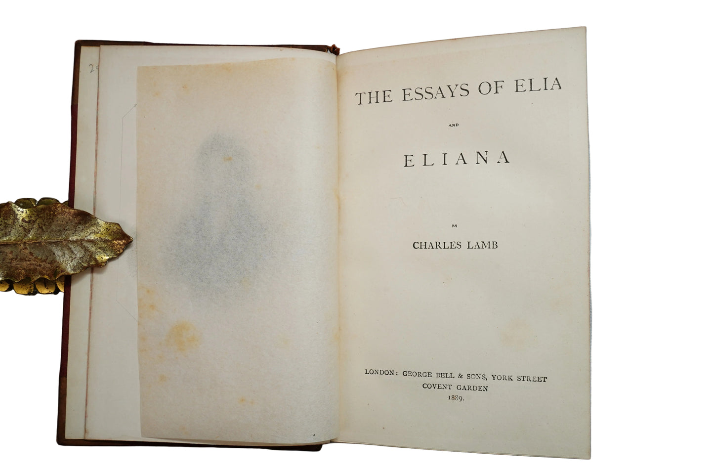 1889 The Essays of Elia & Eliana by Charles Lamb