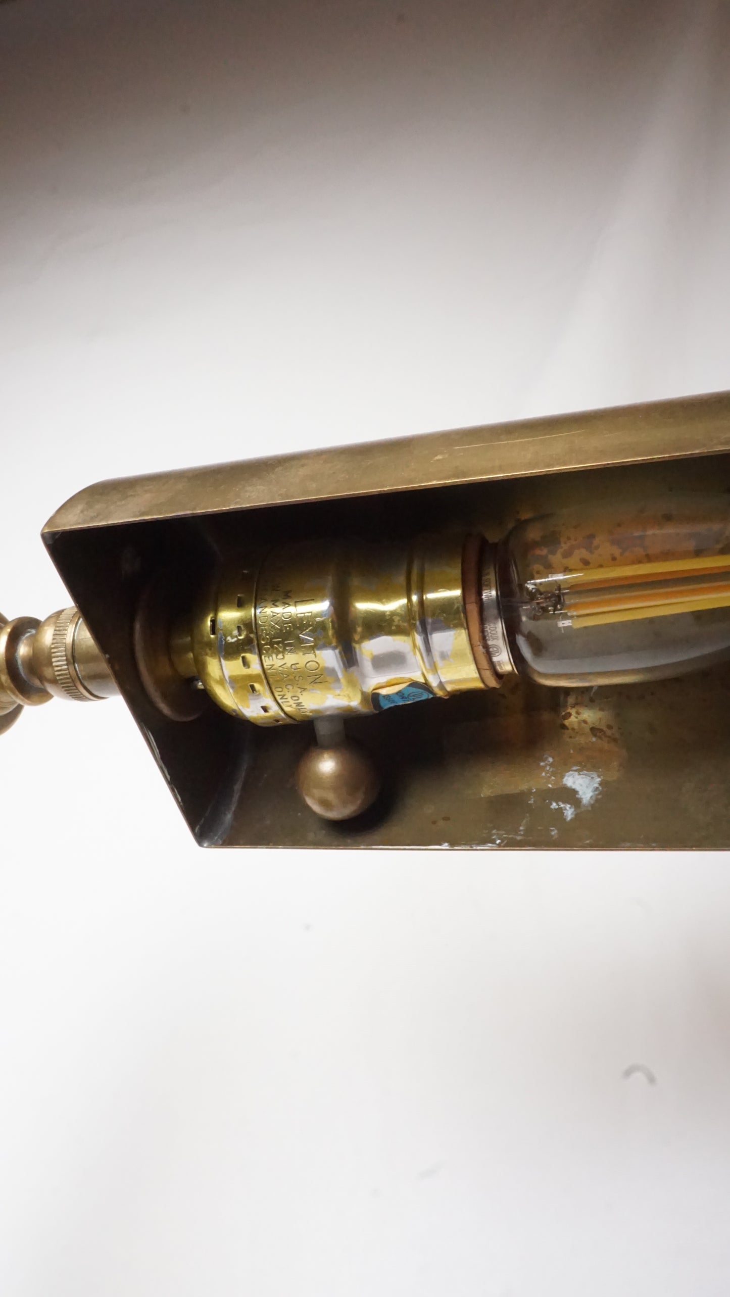 Vintage Brass Desk Lamp, Dimmable