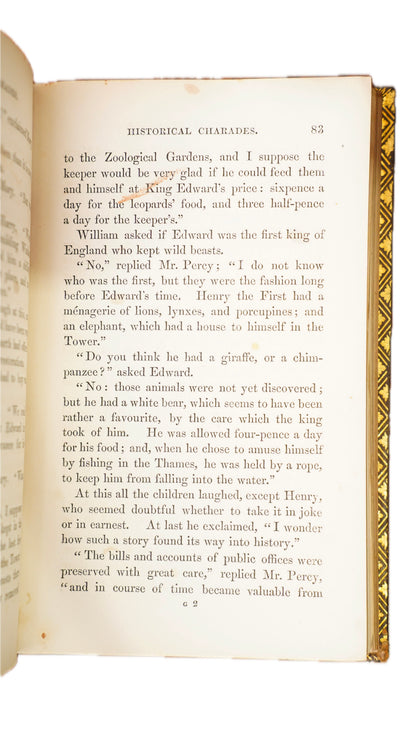 Maitland Historical Charades 1847 Antique Morocco Leather Book