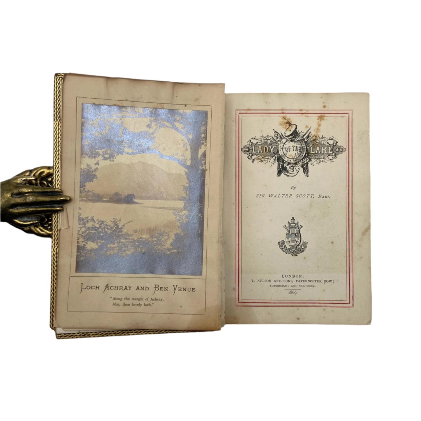 Mauchline Binding 1869 "The Lady of the Lake" by Sir Walter Scott