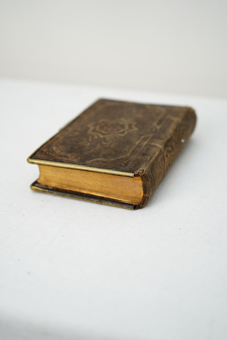 Miniature French Catholic Prayer Book Recueil de Prières Miniature with Clasp and Gilt Edges