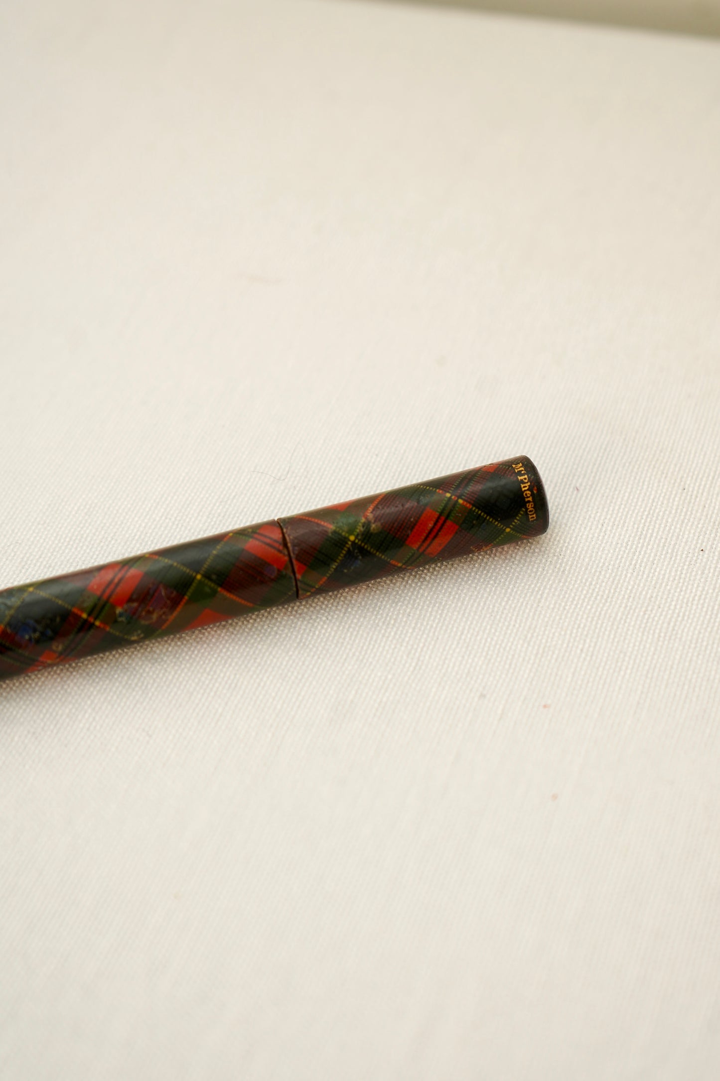 Victorian Scottish Tartanware Needle Case with Needles, McPherson Tartan, c. 1870–1900