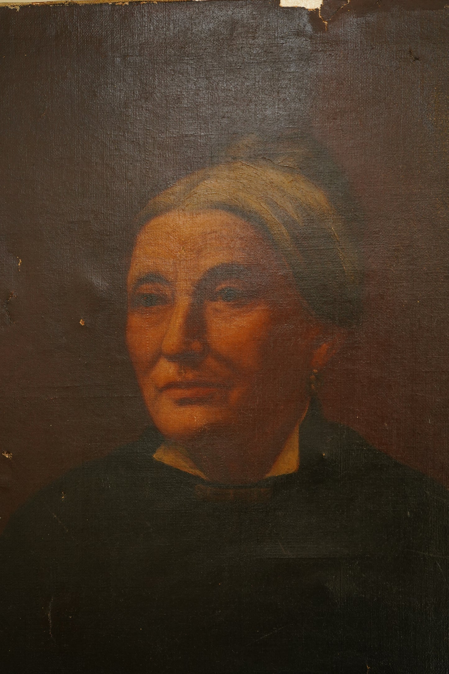 Signed Antique Portrait – 1892 Oil on Canvas, Victorian Woman, 18” x 22”