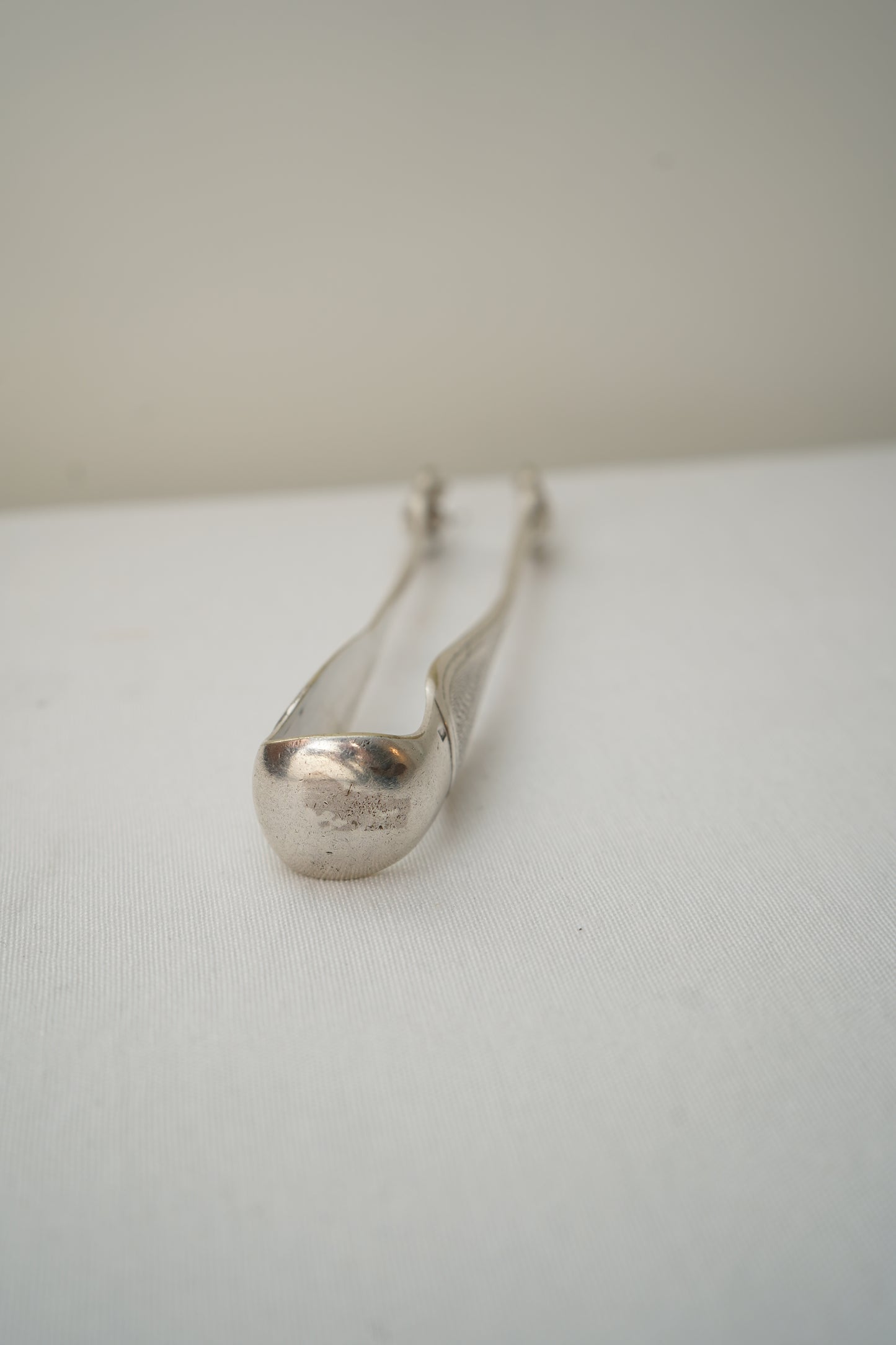 Antique French Silver Plate Sugar Tongs with Paw Feet, c. 1890–1930