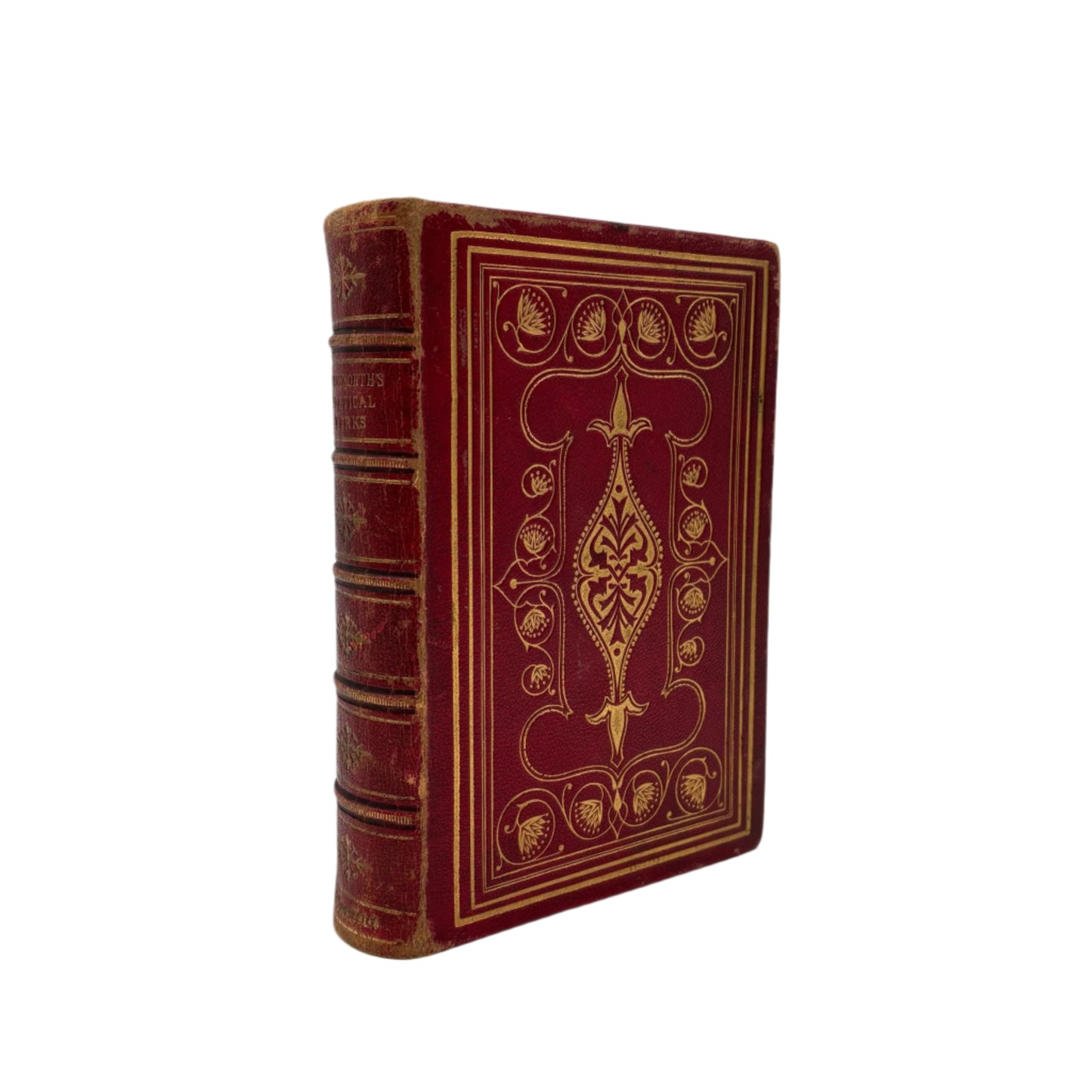Poetical Works of William Wordsworth 1868 Leather Gift Edition | Classic Poetry Book with Gilt Binding and Engravings