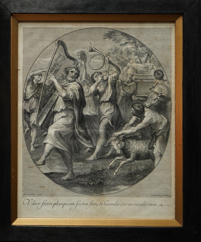 *Reserved for Susan* Johann Jakob Frey Engraving “The Triumph of David” after Domenichino