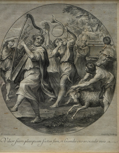 *Reserved for Susan* Johann Jakob Frey Engraving “The Triumph of David” after Domenichino