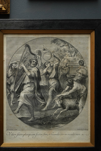*Reserved for Susan* Johann Jakob Frey Engraving “The Triumph of David” after Domenichino