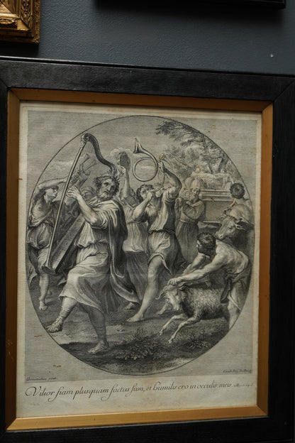 *Reserved for Susan* Johann Jakob Frey Engraving “The Triumph of David” after Domenichino