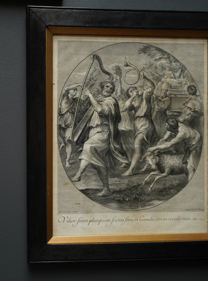 *Reserved for Susan* Johann Jakob Frey Engraving “The Triumph of David” after Domenichino