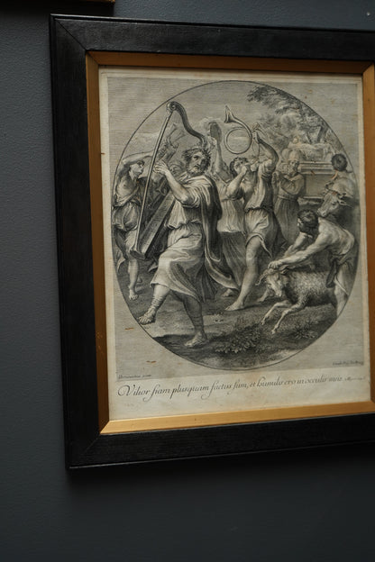 *Reserved for Susan* Johann Jakob Frey Engraving “The Triumph of David” after Domenichino