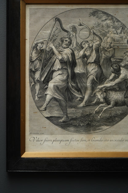 *Reserved for Susan* Johann Jakob Frey Engraving “The Triumph of David” after Domenichino