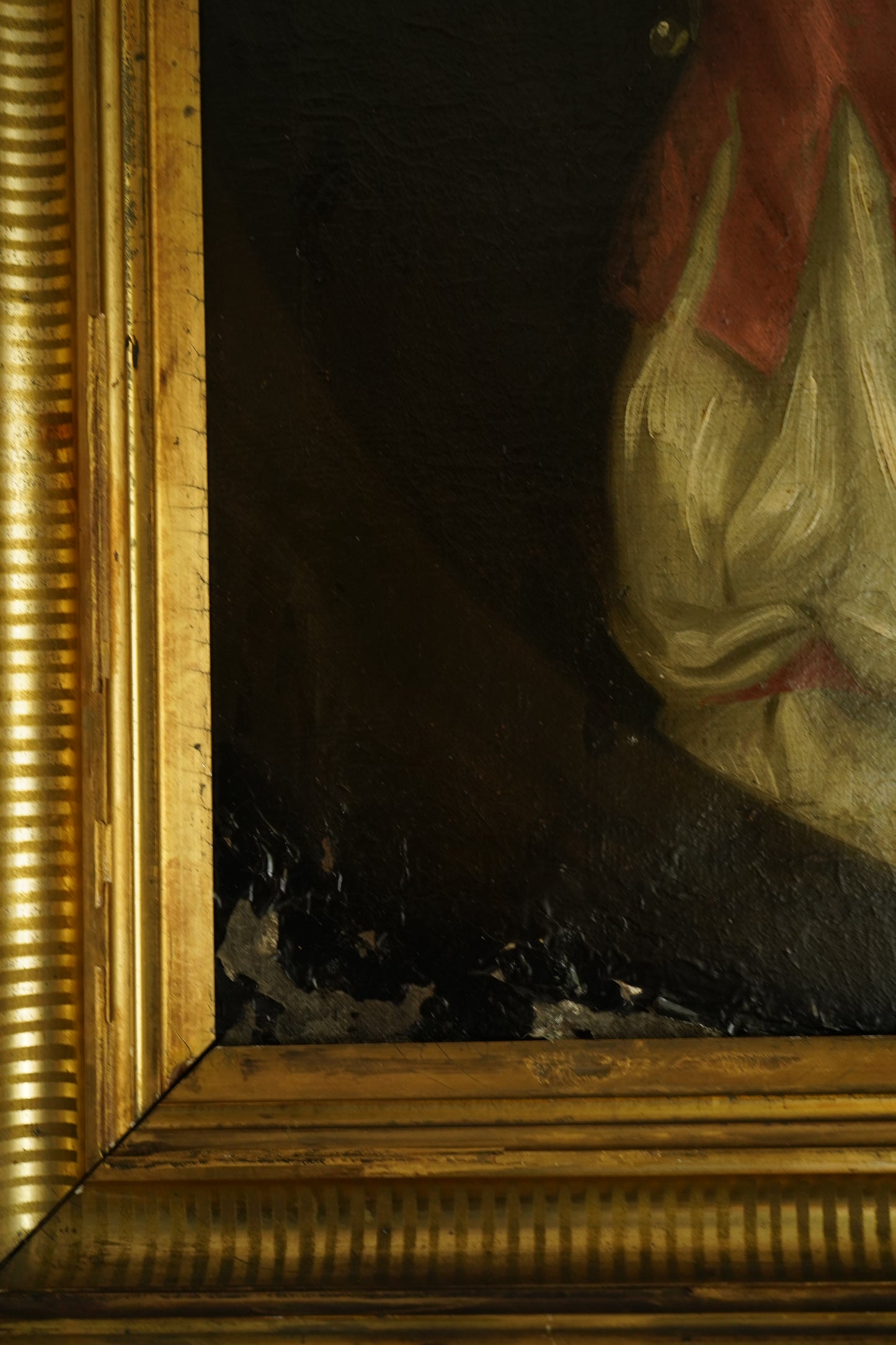 18th Century Georgian Portrait Oil on Canvas Painting, c. 1720–1740