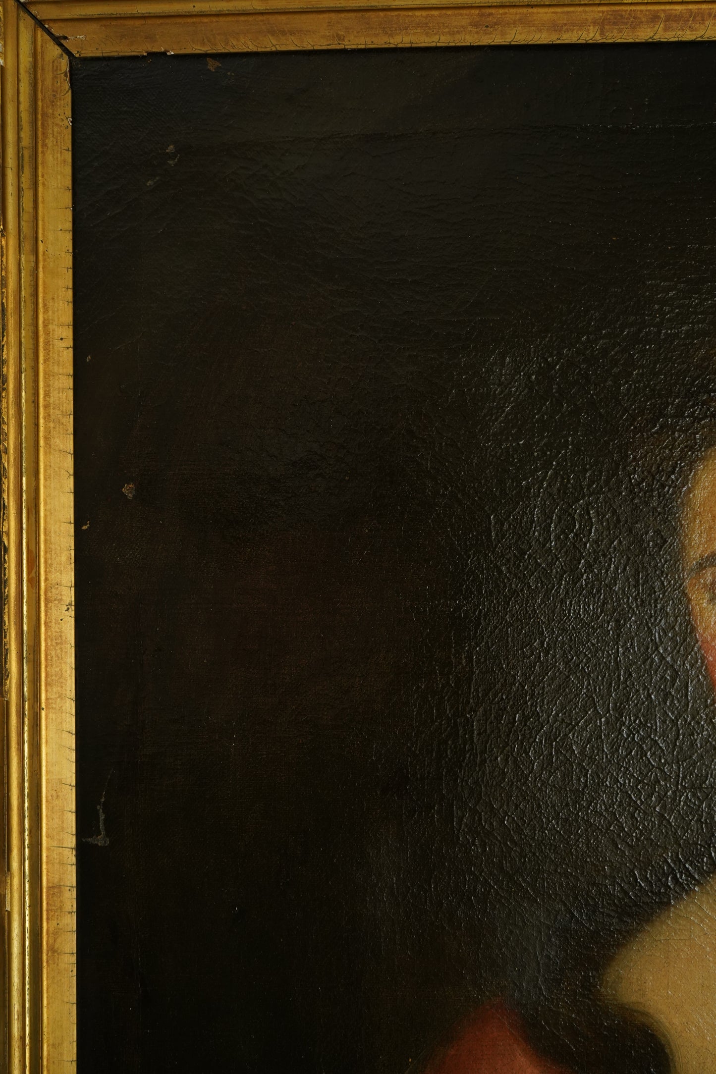 18th Century Georgian Portrait Oil on Canvas Painting, c. 1720–1740