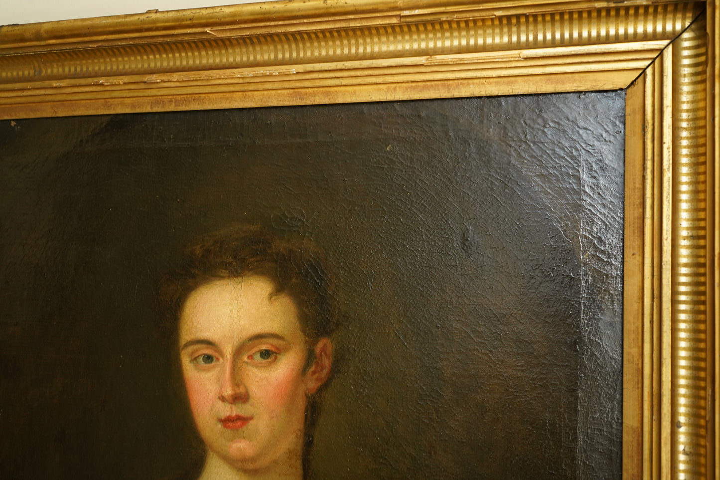 18th Century Georgian Portrait Oil on Canvas Painting, c. 1720–1740