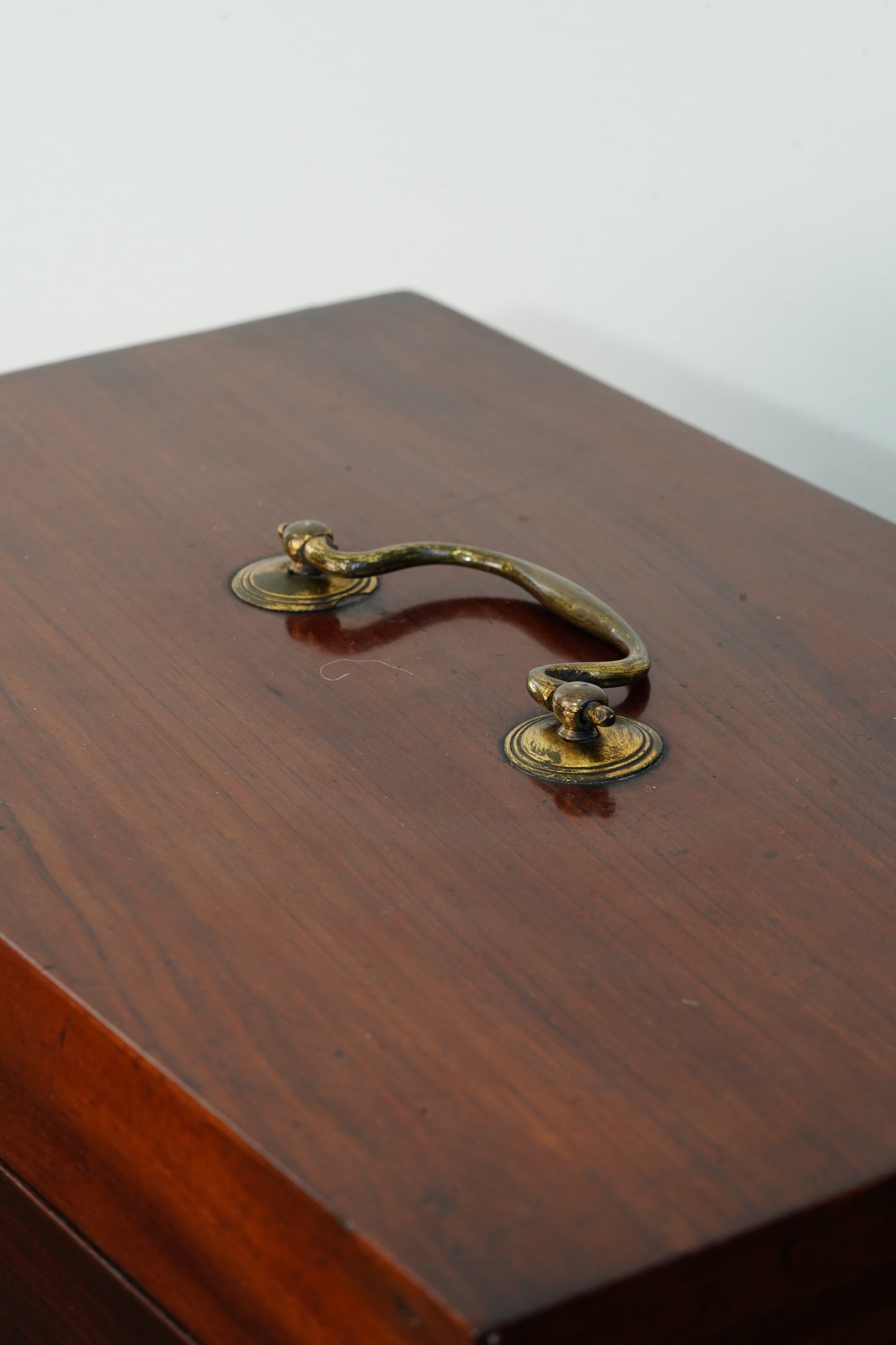 Antique Mahogany Dressing Box with Two Drawers, Circa 1840