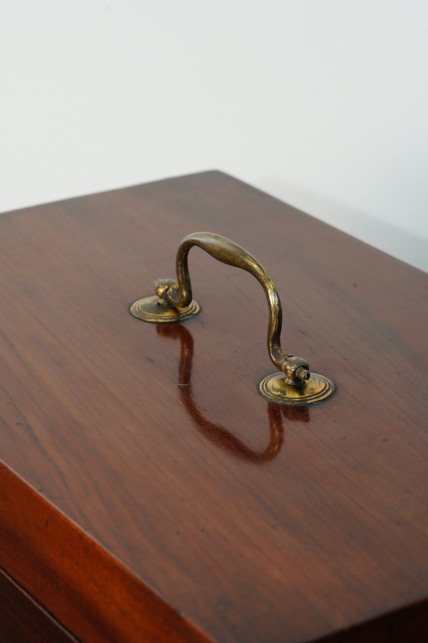 Antique Mahogany Dressing Box with Two Drawers, Circa 1840