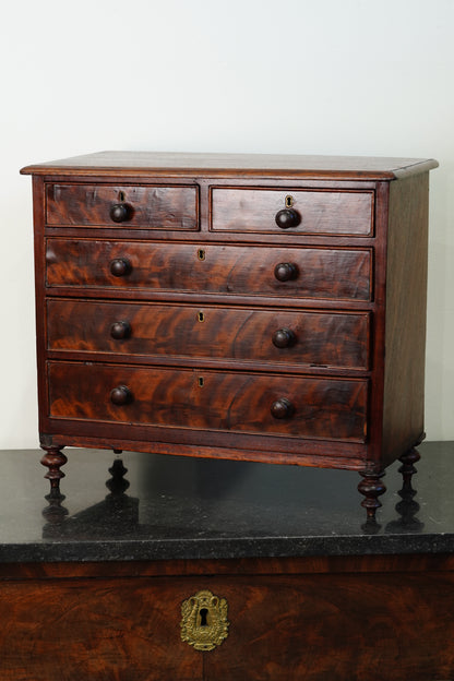 Victorian Miniature Mahogany Chest of Drawers