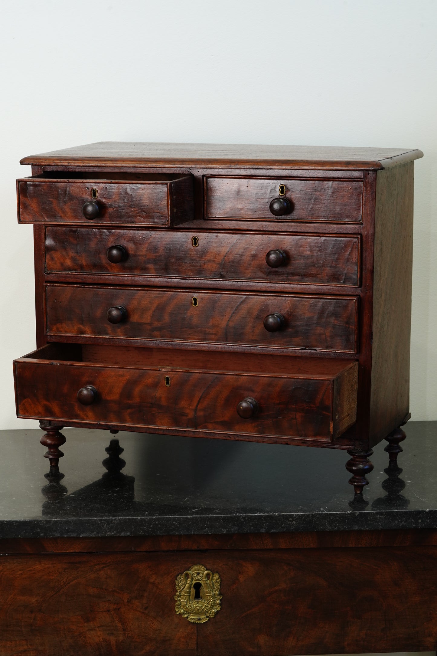 Victorian Miniature Mahogany Chest of Drawers