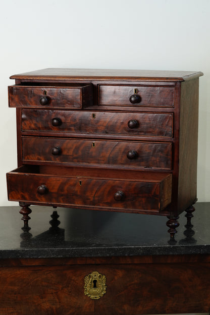 Victorian Miniature Mahogany Chest of Drawers