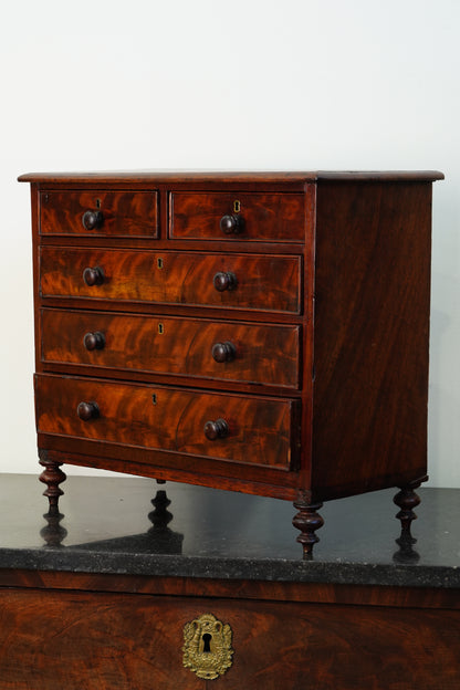 Victorian Miniature Mahogany Chest of Drawers