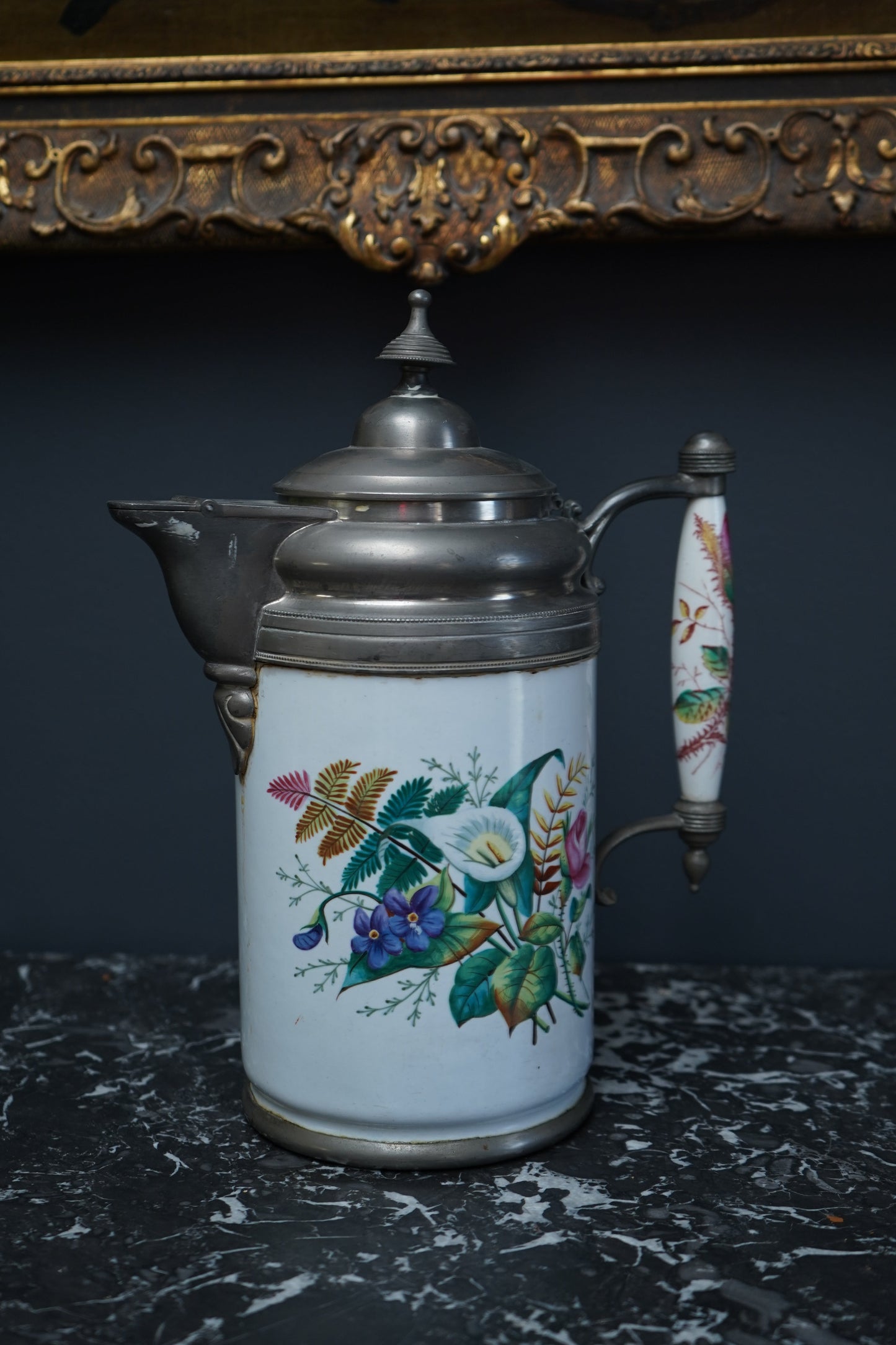 Victorian Porcelain Decorated Teapot