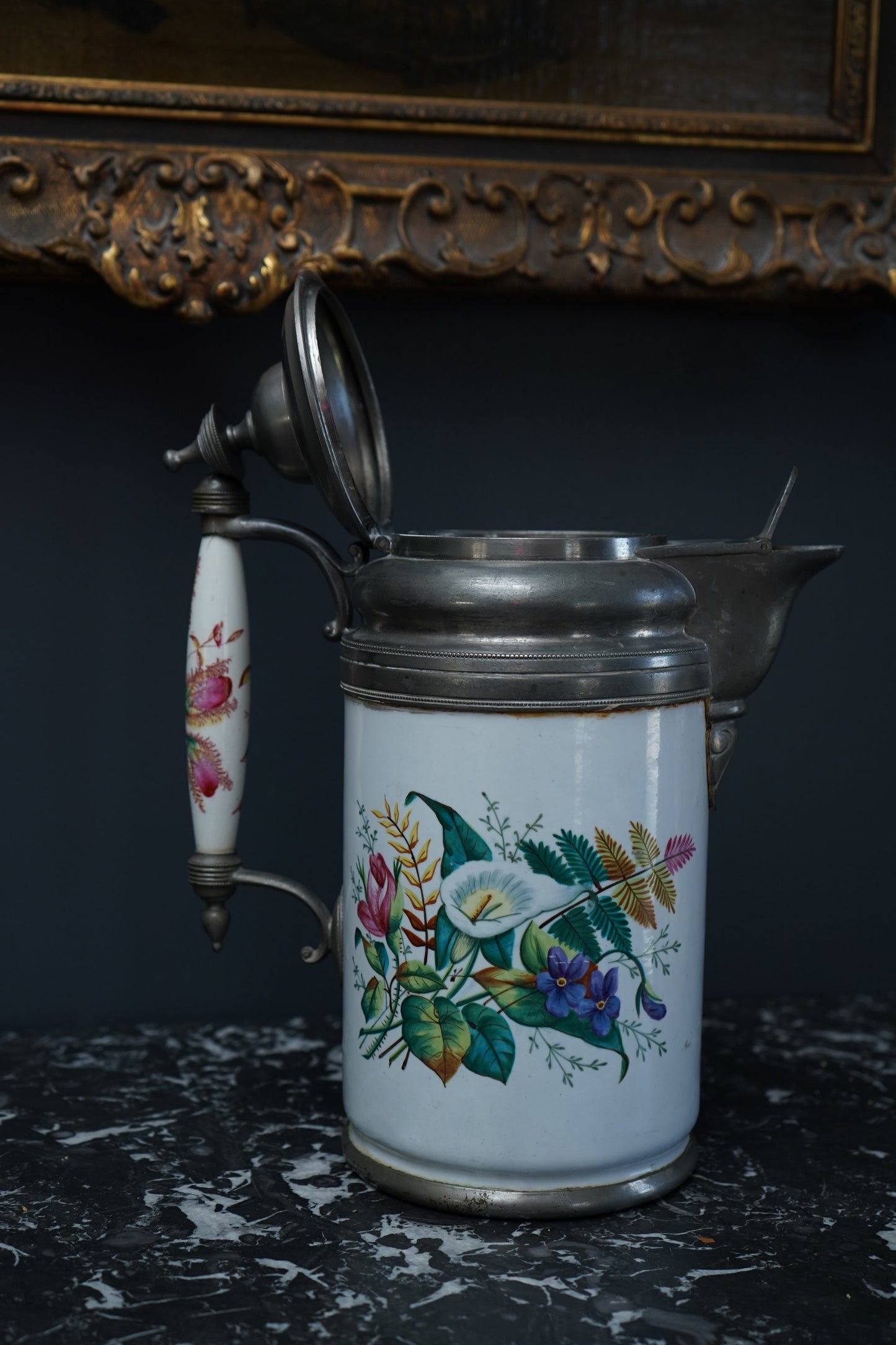 Victorian Porcelain Decorated Teapot