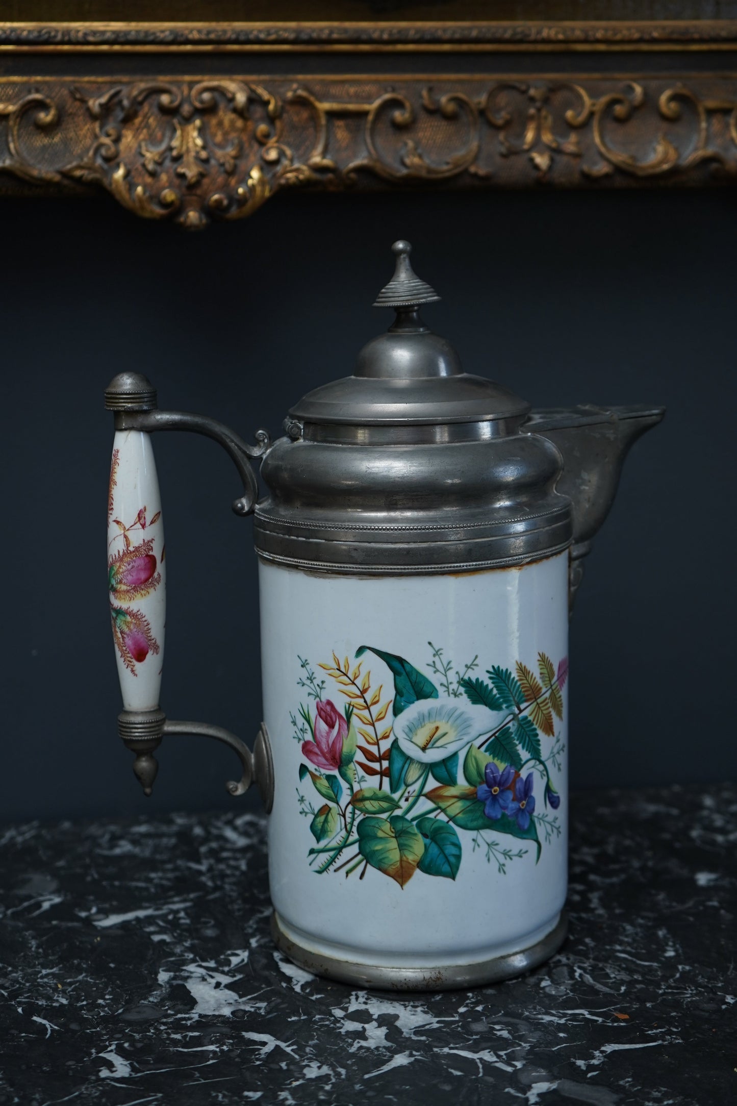Victorian Porcelain Decorated Teapot
