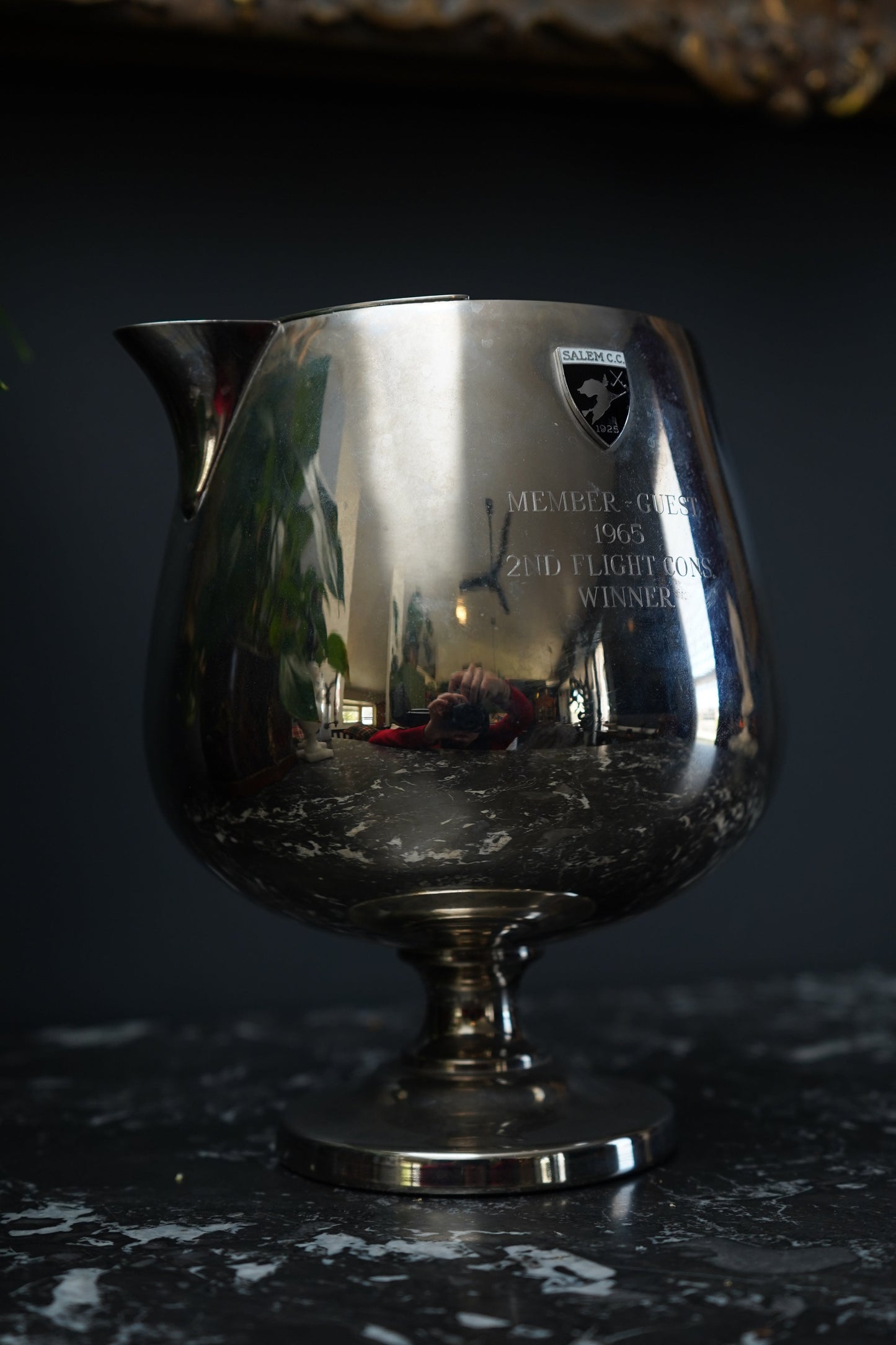 1965 Salem C.C. Silver Plated Trophy Pitcher Ice Bucket by E.B. Co., Boston