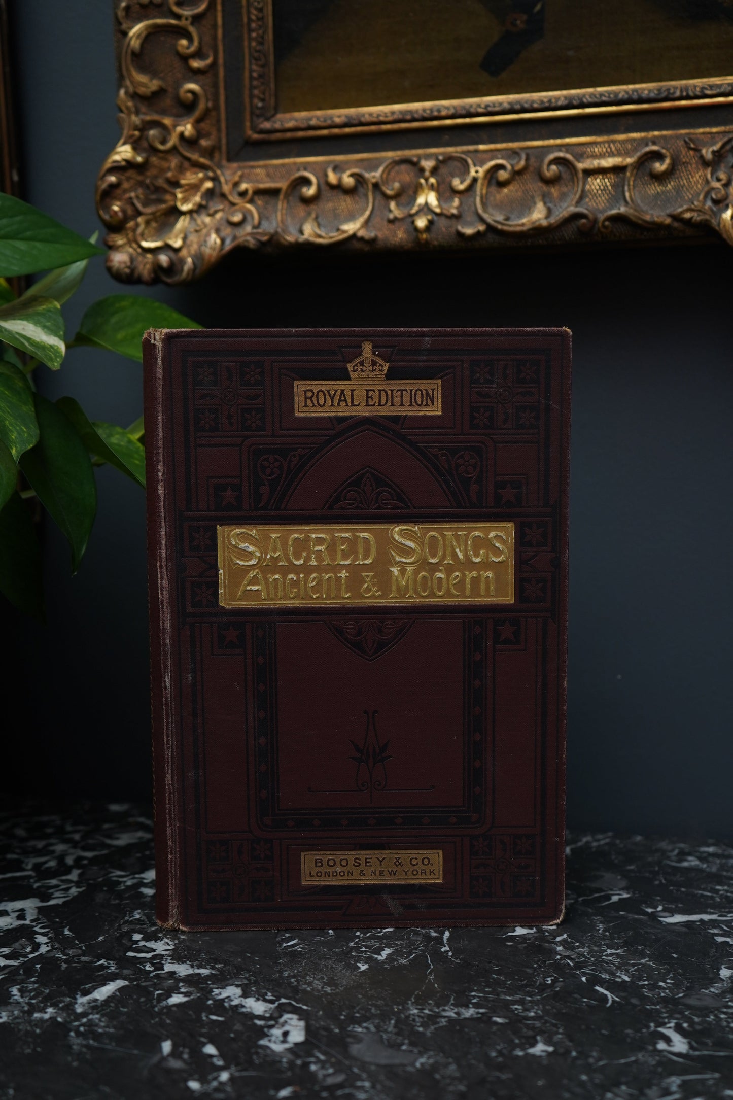 "Sacred Songs, Ancient and Modern" Purple Cloth Book