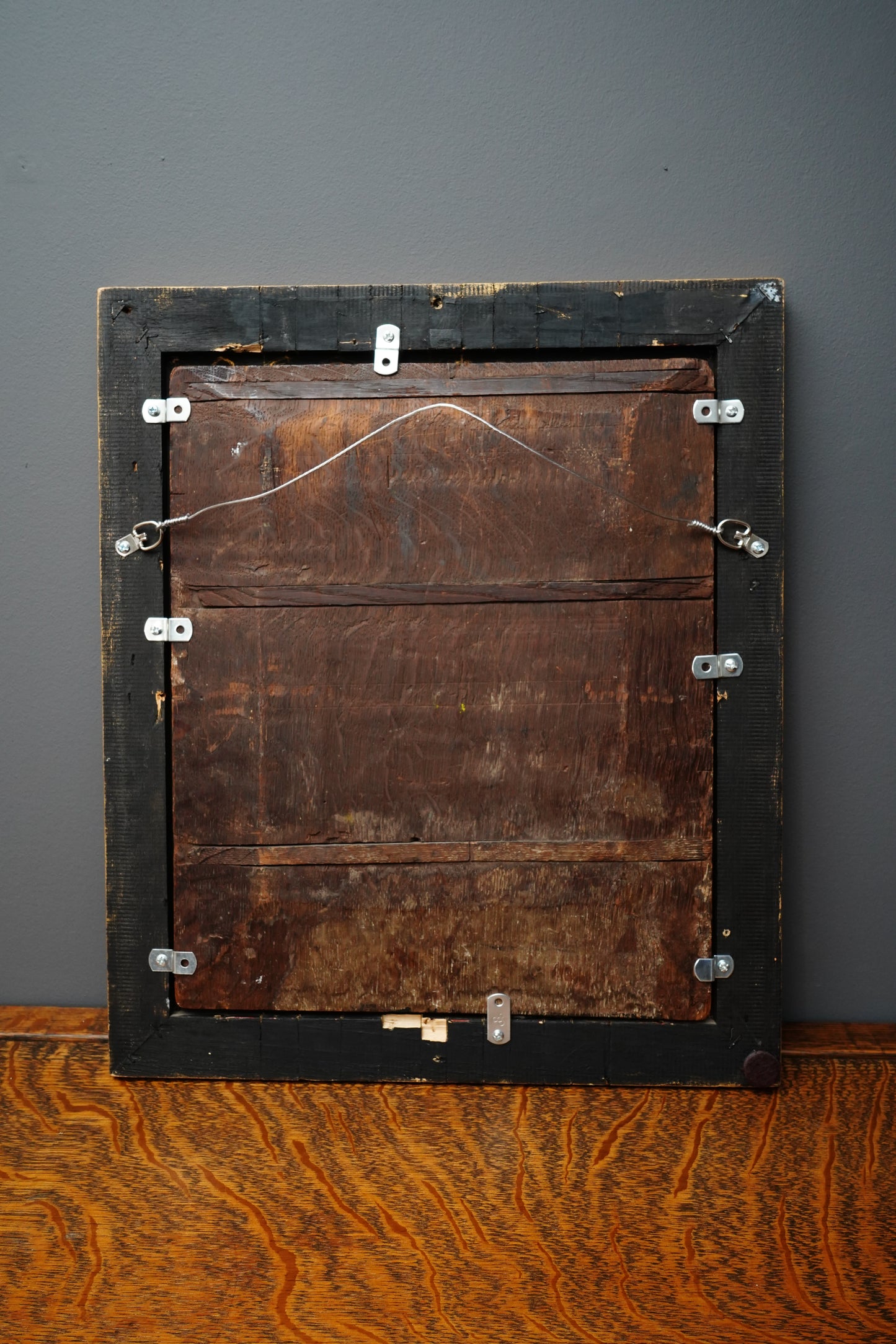 Antique Troubadour Style Chivalric Scene Oil Painting