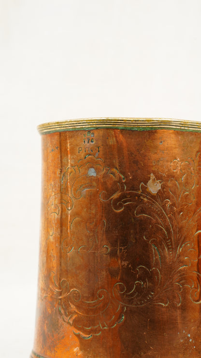 Victorian Copper Imperial Pint Pub Measure Cup