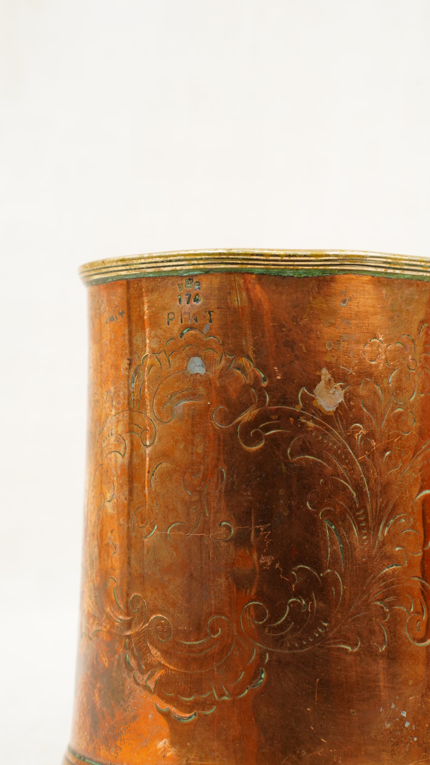 Victorian Copper Imperial Pint Pub Measure Cup