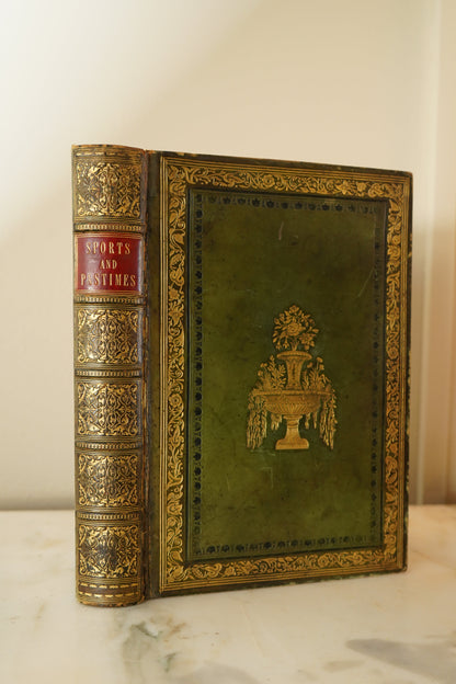 1845 Joseph Strutt Sports & Pastimes of England Green Calf *AS-IS*