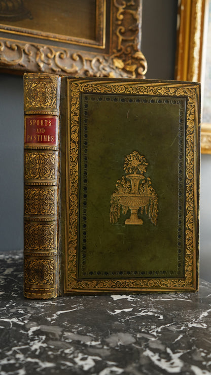 1845 Joseph Strutt Sports & Pastimes of England Green Calf *AS-IS*