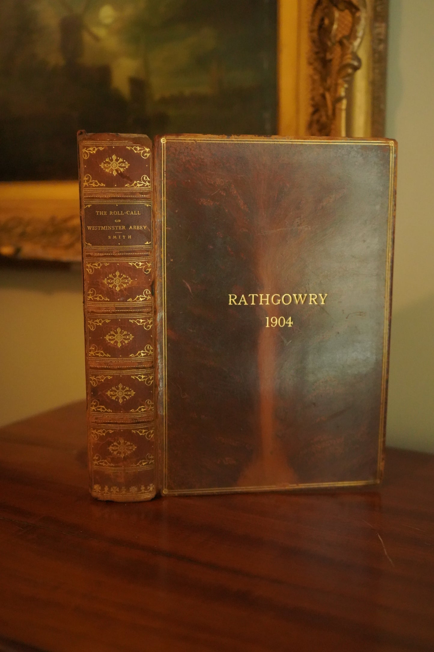 1903 " The Roll-Call of Westminster Abbey " Brown Tree Calf Leather Book