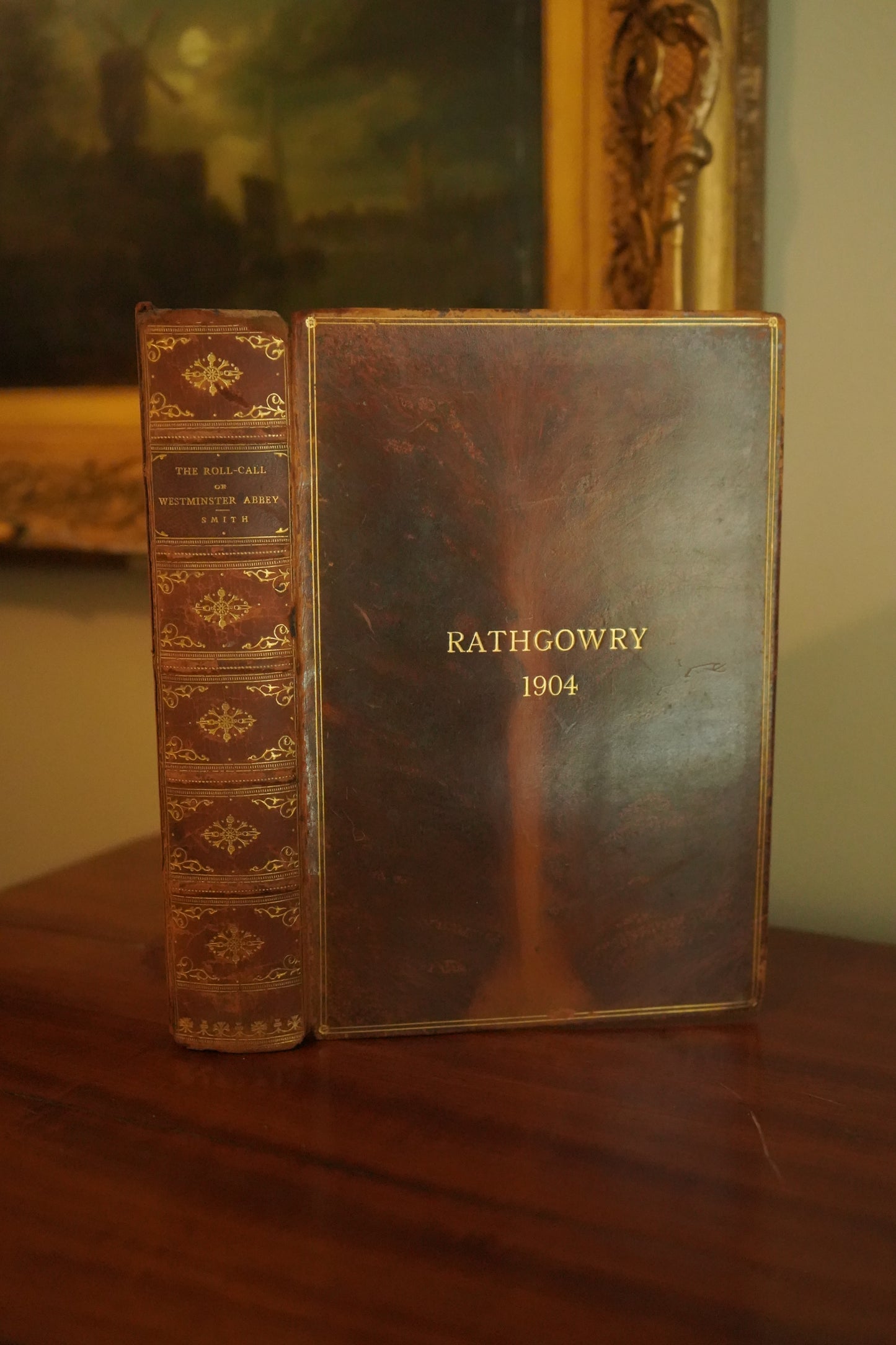 1903 " The Roll-Call of Westminster Abbey " Brown Tree Calf Leather Book