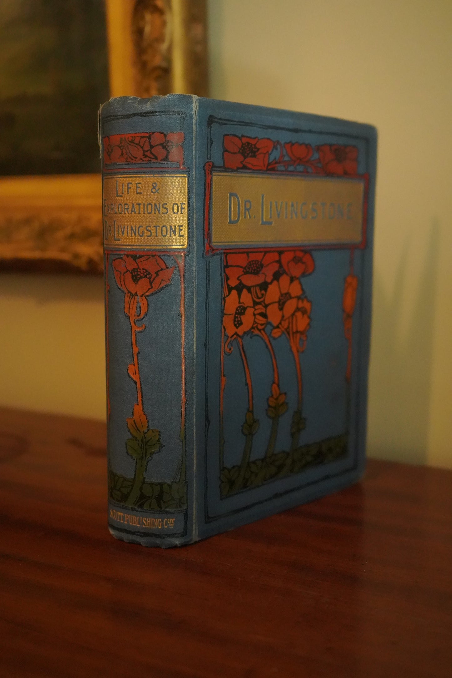 Antique "The Life of David Livingstone: The Great Missionary Explorer" Blue Cloth Book