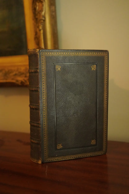 John Milton Poetical Works Victorian Full Morocco Leather