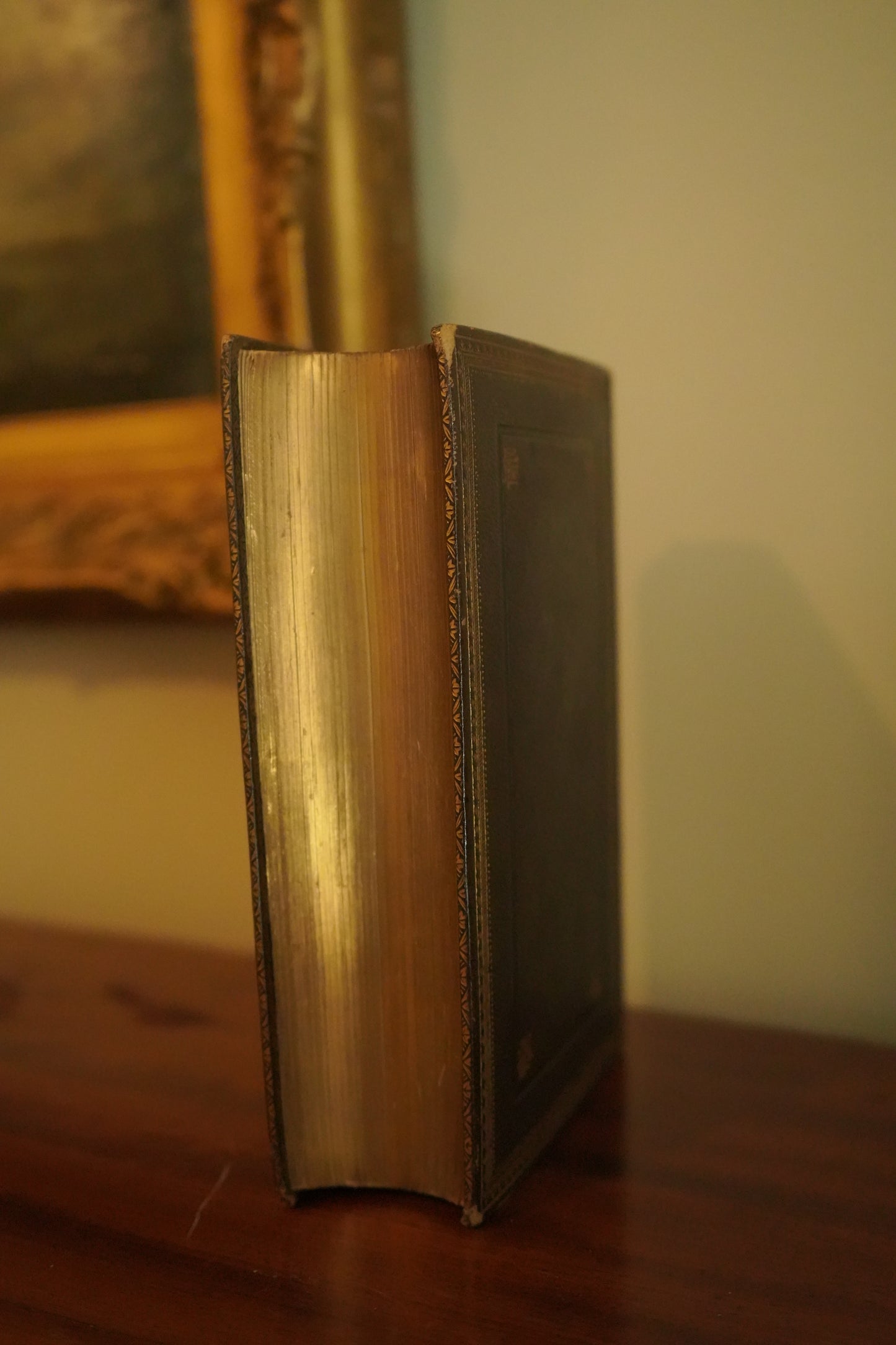 "The Poetical Works of John Milton " Poetry Dark Brown Full Leather Book