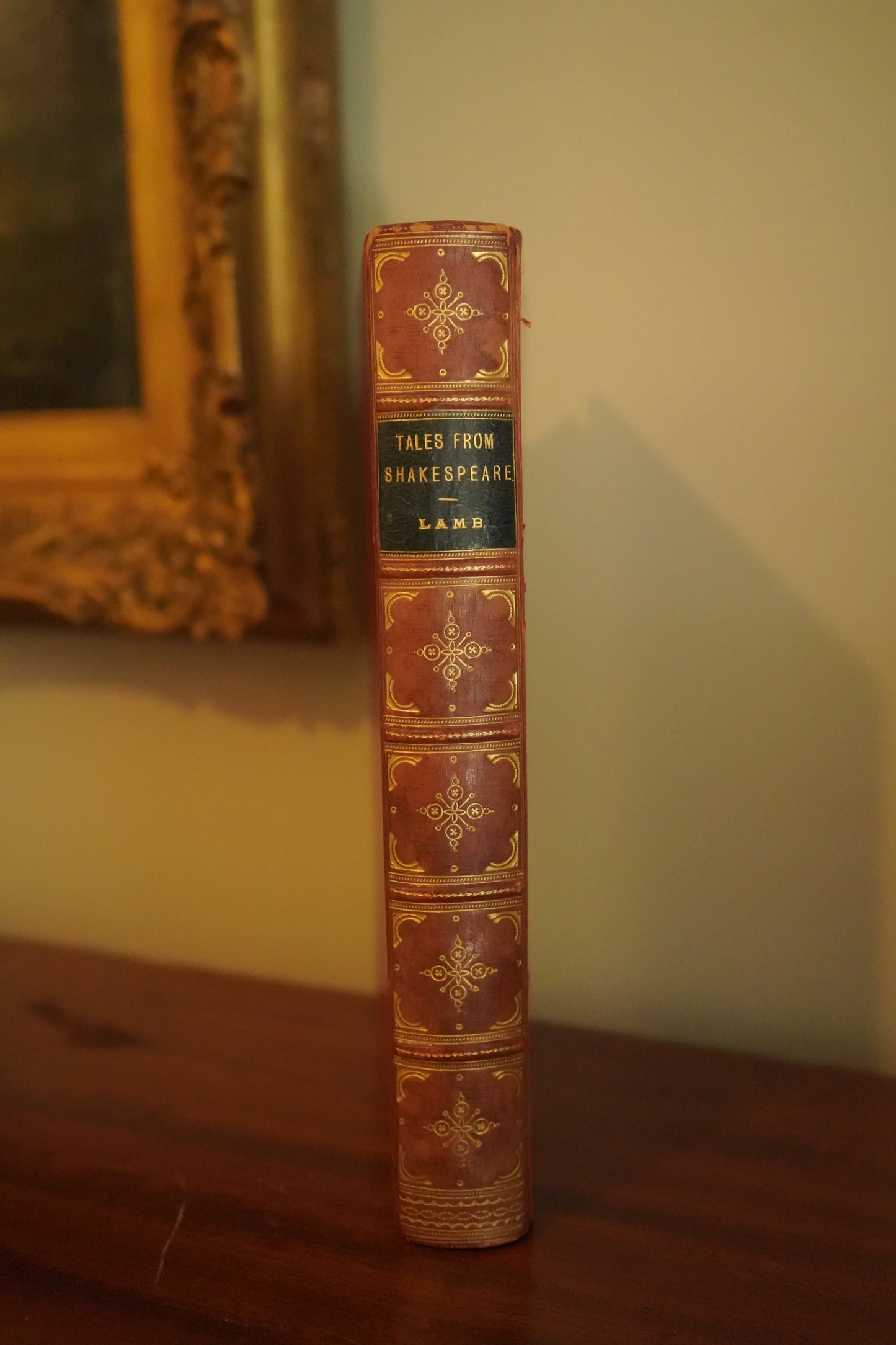 1890 "Tales from Shakespeare" Red Full Leather Prize Binding Book